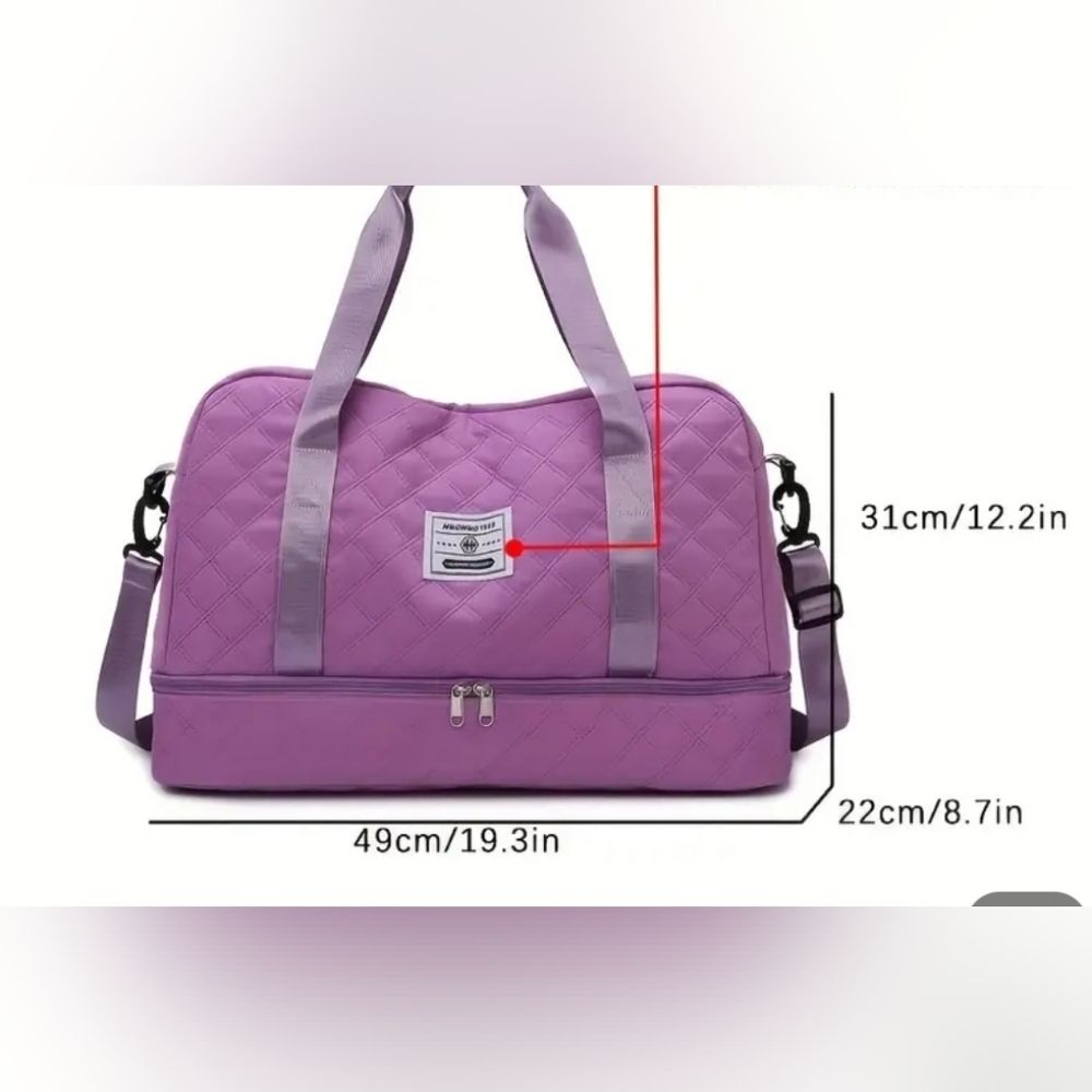 Pink Quilted Duffel Bag Women's Large - Picture 2 of 4